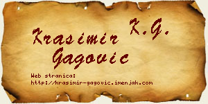 Krasimir Gagović vizit kartica